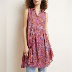Maeve Pink and Purple Paisley Tunic